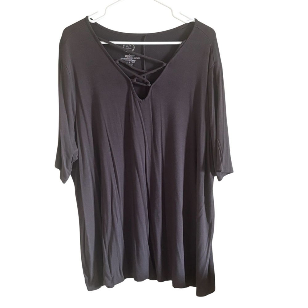 Maurices Charcoal Top 3X EUC